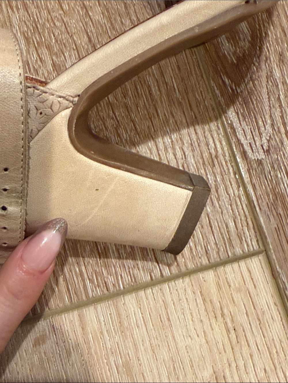Miz Mooz | Women's Scalloped Ankle-Strap Heels in Beige | size 36/6 - Picture 9 of 9
